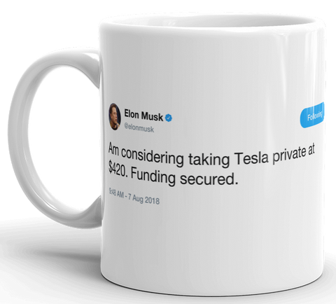 Elon Musk - funding secured